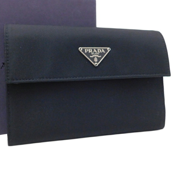 Prada nylon Wallet black Tri - Picture 1 of 8